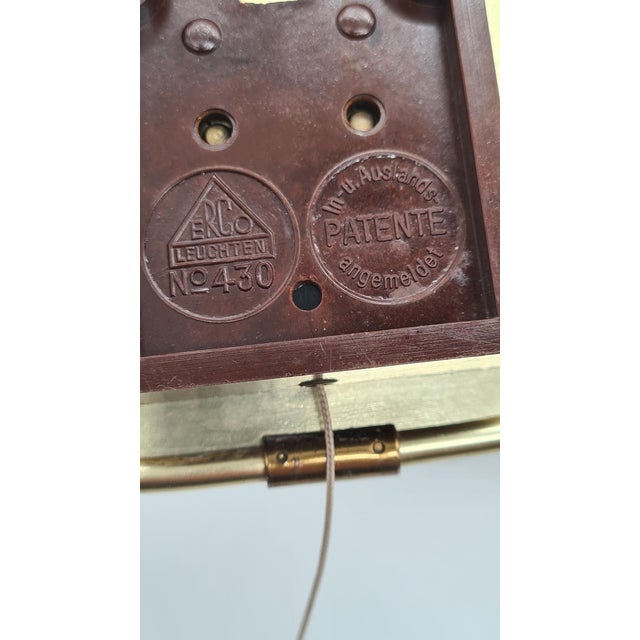 No. 430 Wall Lamps in Golden Metal and Plastic from Erco Leuchten, Germany, 1960s, Set of 2 For Sale - Image 9 of 11