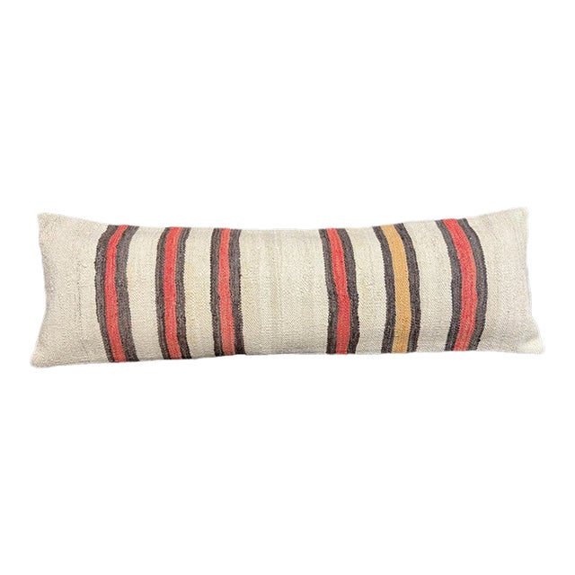 Turkish Hemp Pillow Cushion Natural Beige Brown Cushion Cover 14x45 For Sale