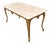 Louis XV Style Coffee Table in Gilt Bronze with Veined Marble Top, 1950s For Sale