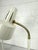 1970s Adjustable White Lacquered Steel and Brass Desk Lamps from BJS, Sweden, 1960s, Set of 2 For Sale - Image 5 of 17