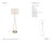 Visual Comfort Signature Dauphine Floor Lamp in Gilded Iron with Linen Shade Designer: Visual Comfort Signature Height:...