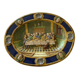Late 19th Century Faience Decorative Plate For Sale