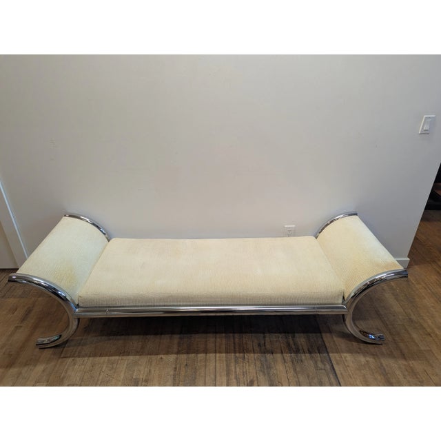 Selig Mid Century Modern Chrome Bench Chaise Day Bed For Sale In New York - Image 6 of 9