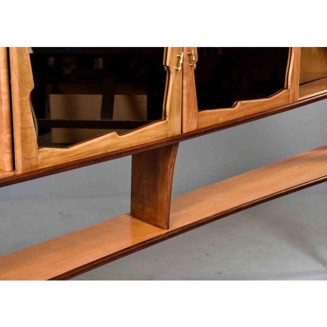 Mid-Century Italian Bar Cabinet With Mirrored Sliding Doors For Sale - Image 11 of 12