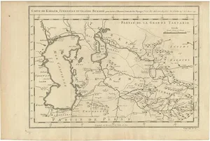 Antique Map of Khwarezm, Turkestan and Great Bukhara by Bellin, 1749