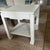 Wood Custom White Ming Style Grass Cloth Wrapped Side Table For Sale - Image 7 of 7