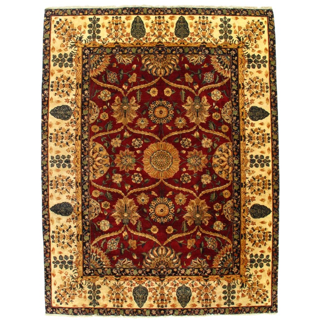 Pasargad Fine Indo Agra Wool Rug - 8′ × 10′ For Sale
