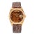 Vintage Rolex Day Date 36mm 18038 Spanish Wood Dial Brown Leather 18k Gold Watch For Sale