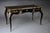 Black designer writing desk / bureau plat in Louis XV style Piano black veneer on solid softwood with rocaille...