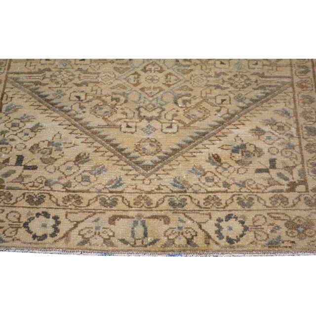 1950s Vintage Turkish Hand Knotted Wool Rug, 3'2''x9'5'' For Sale - Image 5 of 5