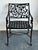 Metal Vintage Black Wrought Iron Dining Chairs - Set of 12 For Sale - Image 7 of 12