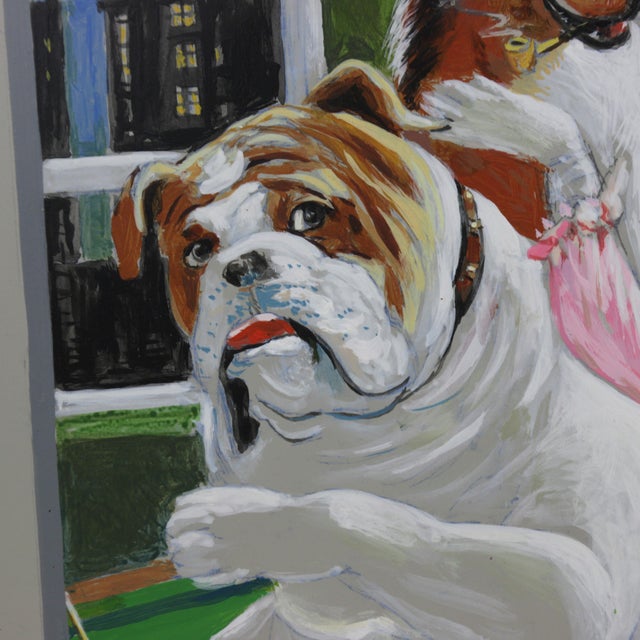 Vintage Iron Handmade Tray With Unique Puppy Playing Cards Scene Chairish