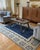 Rare 1940's Swedish Killim Rug by Aina Kånge. Beautiful Blue, green and brown colored pattern in a greek revival style...