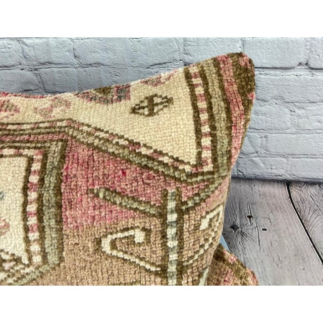 Turkish 16 x 24 Rug Pillow Sapphire Serenade Turkish Pillow Cushion Cover For Sale - Image 3 of 4