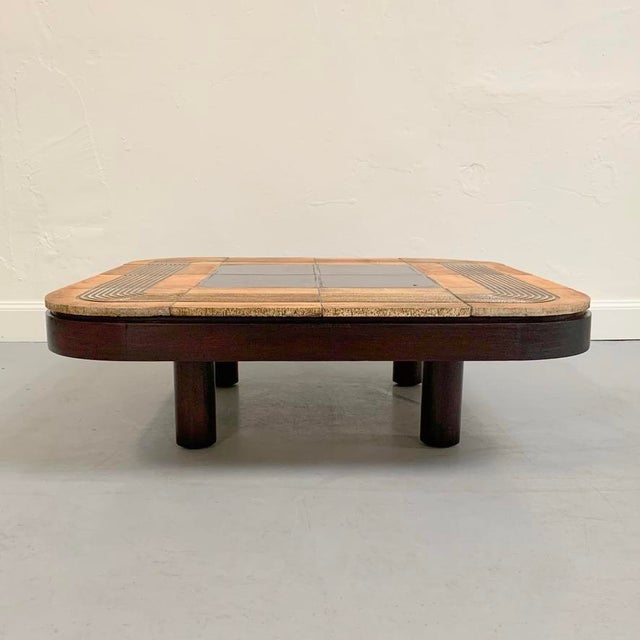 Vintage French Ceramic Mambo Coffee Table by Roger Capron, 1970 For Sale - Image 4 of 16