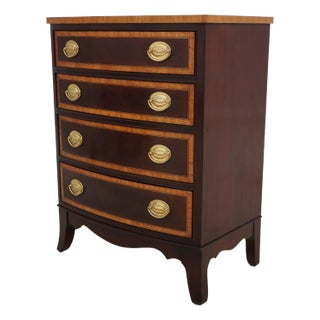 Councill Bow Front Banded Mahogany Bachelor Chest For Sale
