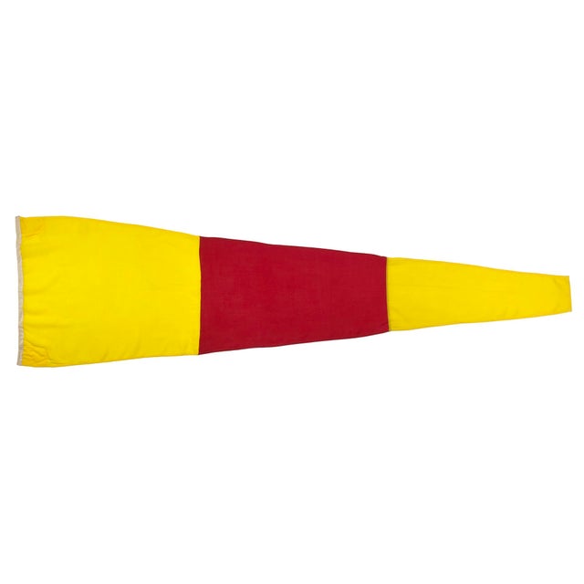 Large Vintage Wool Nautical Signal Flag For Sale In Los Angeles - Image 6 of 6
