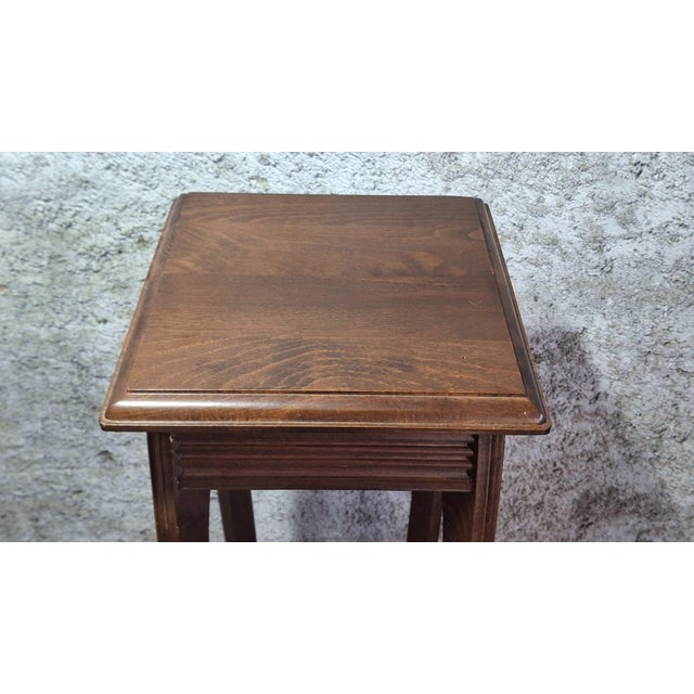 Arts and Crafts English Two-Tier Plant Stand, 1900 For Sale - Image 4 of 8