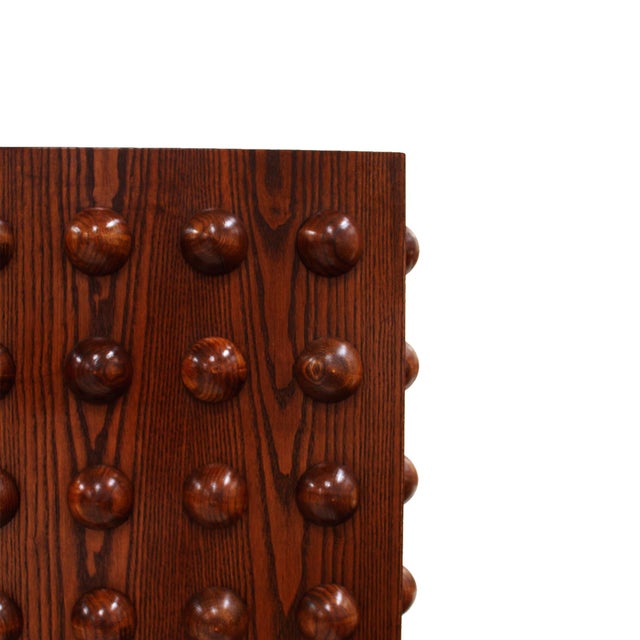 Italian Brutalist Hand-Carved Oak Sideboard, 2000 For Sale - Image 6 of 10