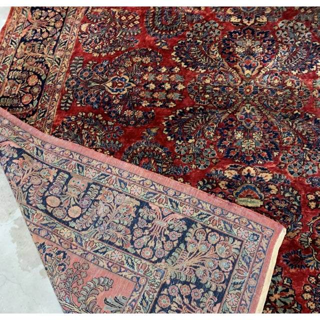 1920s, Handmade Antique Persian Sarouk Rug 9.1' X 11.6' For Sale In New York - Image 6 of 10