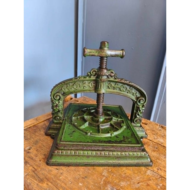 Industrial Cast Iron Book Press, Late 19th Century For Sale - Image 3 of 18