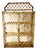 1970s Vintage Coastal Boho Chic Chippendale Wicker Split Bamboo Wall Mounted 3-Shelf Cabinet For Sale