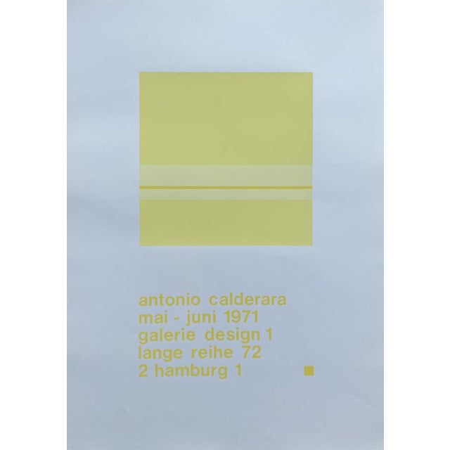 Antonio Calderara, Exhibition Poster at Gallery 1 in Hamburg, 1971, Silkscreen For Sale - Image 5 of 5