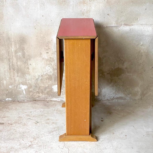1980s Vintage Red Formica Folding Table, 1980s For Sale - Image 5 of 10