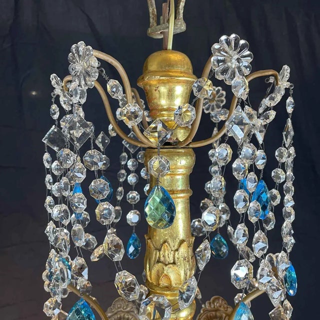 Metal Genoese Empire Gilt 12-Light Chandelier For Sale - Image 7 of 15