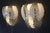 Gold Gold and White Murano Glass Sconces in Leaf Shape, 1980s, Set of 2 For Sale - Image 8 of 18