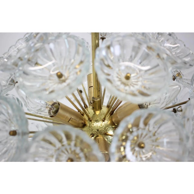Dandelion Chandelier by Kamenický Šenov for Preciosa, 1970s For Sale - Image 4 of 12