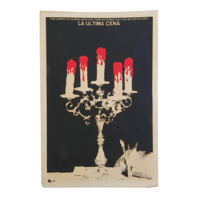 Vintage Film Poster for La Ultima Cena 1977 by Tomas Gutierrez – Silkscreen by Rene Azcuy For Sale