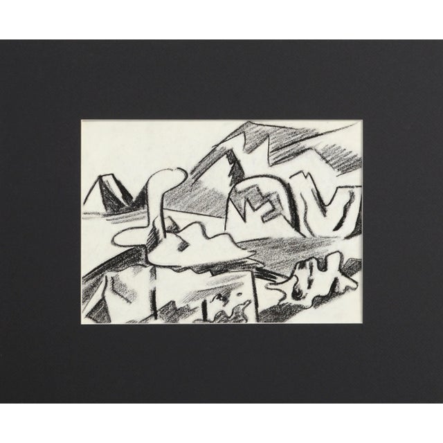 Bold abstract lansdcape by Erle Loran (American, 1905-1999). Unsigned, but was acquired from the estate of Ruth Loran...