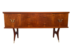 Mid-Century Italian Amboyna Briar Sideboard by Vittorio Dassi, 1950s