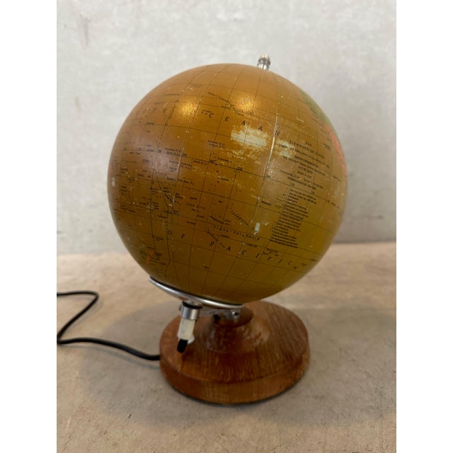 Vintage Illuminated Glass Globe, 1980 For Sale - Image 11 of 13