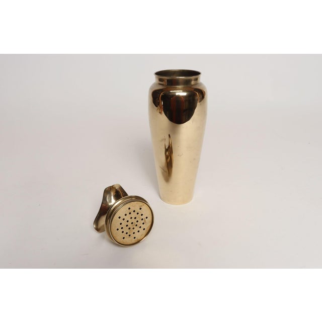 Metal Vintage Swedish Art Deco Dirigold Goldware Cocktail Shaker With Monogrammed "Ik" For Sale - Image 7 of 18
