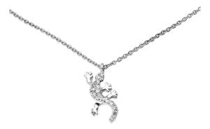 Tiffany & Co. Diamond 18k White Gold Salamander Pendant Necklace