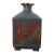 Vintage Mid-Century Studio Ceramic Vase, Sculptural Blue Glaze For Sale