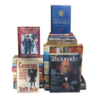 Winston Churchill Collection, 33 Vol. & 1st Editions For Sale