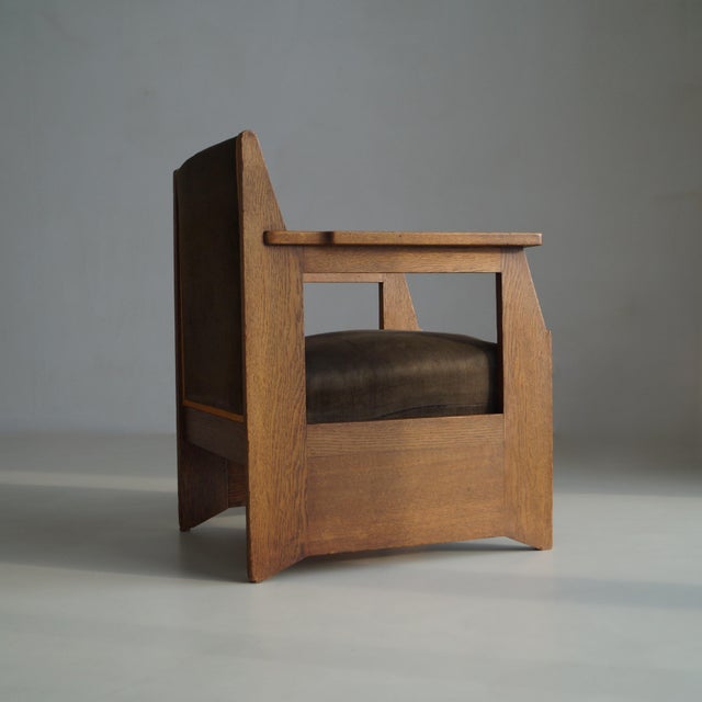 Dutch Art Deco Hague School Armchair by Hendrik Wouda for Pander, 1924 For Sale - Image 9 of 18