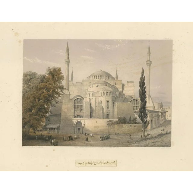 L. Haghe after Fossati, Hagia Sophia, Istanbul, 1852, Tinted Lithograph For Sale - Image 6 of 7