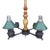 1930s Rare Monterey-Style Chandelier Professionally Restored For Sale