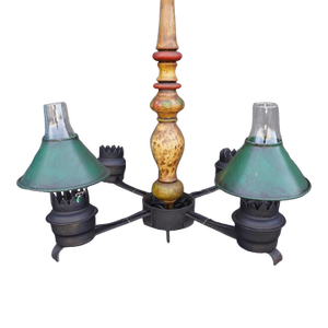 1930s Rare Monterey-Style Chandelier Professionally Restored