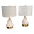 West Elm Metalized Glass Table Lamps - a Pair For Sale