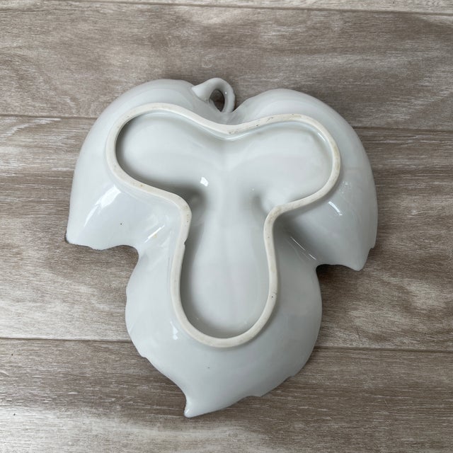 1950s Napco Japan Moss Rose Porcelain Divided Leaf Dish Gold Gilt For Sale In Boise - Image 6 of 7