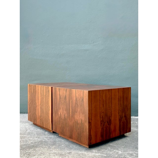 Vintage MCM Cube Side Tables - Set of 2 For Sale - Image 11 of 12