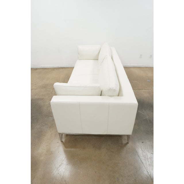 Martyn Lawrence Bullard for Frontgate White Leather Sofa For Sale - Image 12 of 15
