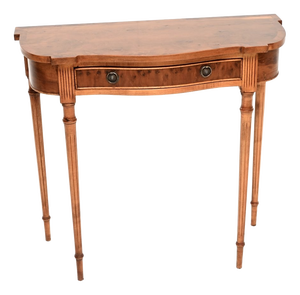 Antique Regency Yew Wood Console Table, 1950
