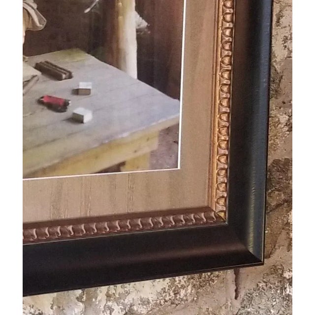 Traditional Custom Framed Cigar Roller Photograph For Sale - Image 3 of 4