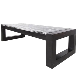 Contemporary Modern Marble-Top Cocktail Table